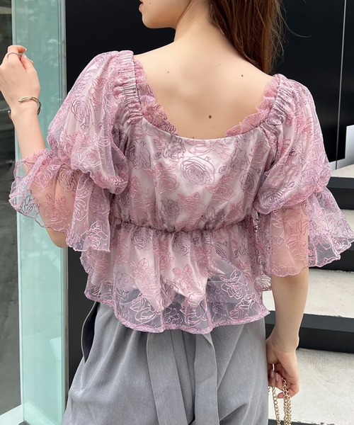 one after another NICE CLAUP（ワンアフターアナザーナイスクラップ）の「2way/3Dアソートオフショルブラウス（シャツ/ブラウス・レディース・ホワイト/ピンク/ネイビー・FREE）」の22枚目の写真