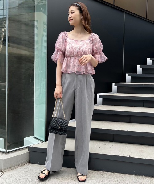 one after another NICE CLAUP（ワンアフターアナザーナイスクラップ）の「2way/3Dアソートオフショルブラウス（シャツ/ブラウス・レディース・ホワイト/ピンク/ネイビー・FREE）」の17枚目の写真