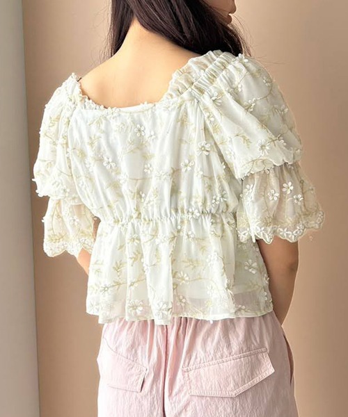 one after another NICE CLAUP（ワンアフターアナザーナイスクラップ）の「2way/3Dアソートオフショルブラウス（シャツ/ブラウス・レディース・ホワイト/ピンク/ネイビー・FREE）」の10枚目の写真