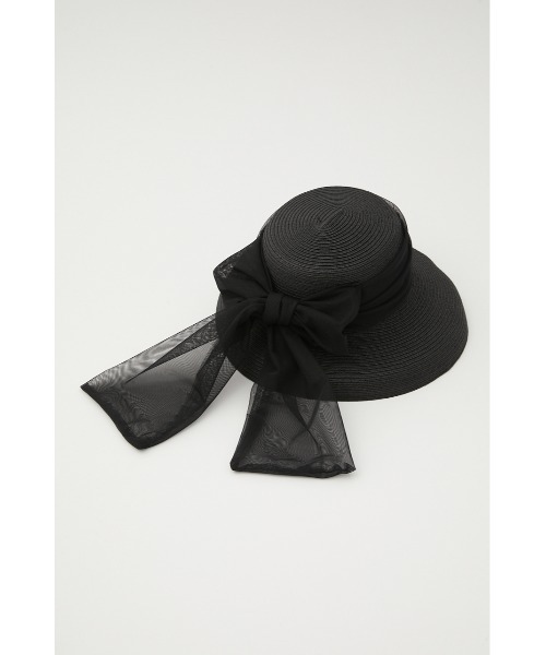 rienda(リエンダ)の「チュールボリュームリボンブレードハット(ハット・レディース・ブラック/ホワイト・FREE)」の13枚目の写真