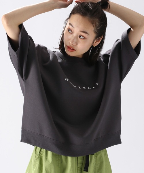 NUMERALS（ヌメラルズ）の「【Girls in NUMERALS】スウェットクルー（Tシャツ/カットソー・レディース・サックスブルー/ライトグリーン/チャコール/アイボリー・60/75）」の14枚目の写真