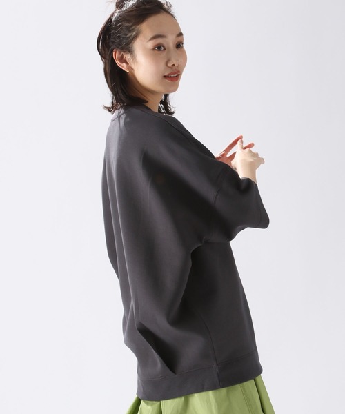 NUMERALS（ヌメラルズ）の「【Girls in NUMERALS】スウェットクルー（Tシャツ/カットソー・レディース・サックスブルー/ライトグリーン/チャコール/アイボリー・60/75）」の15枚目の写真