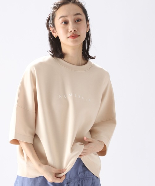 NUMERALS（ヌメラルズ）の「【Girls in NUMERALS】スウェットクルー（Tシャツ/カットソー・レディース・サックスブルー/ライトグリーン/チャコール/アイボリー・60/75）」の20枚目の写真