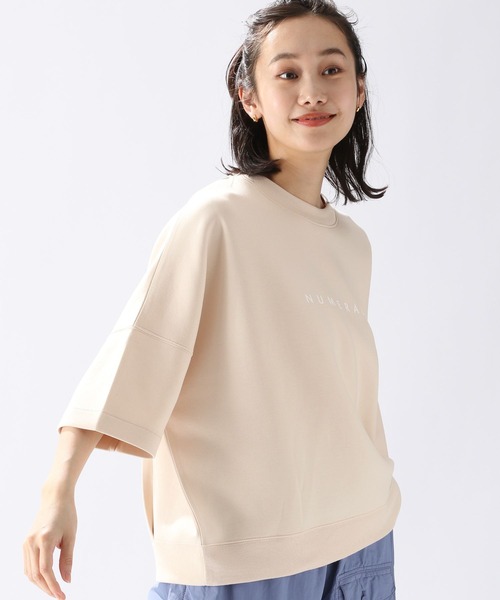 NUMERALS（ヌメラルズ）の「【Girls in NUMERALS】スウェットクルー（Tシャツ/カットソー・レディース・サックスブルー/ライトグリーン/チャコール/アイボリー・60/75）」の21枚目の写真