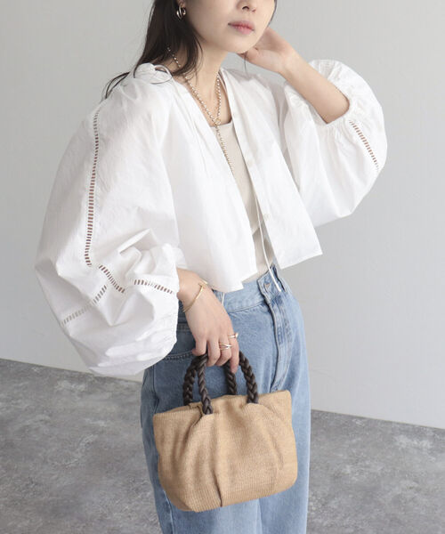 fredy emue(フレディエミュ)の「【fredyemueフレディエミュ】レースボリュームボレロシャツ(シャツ/ブラウス・レディース・ブラック/オフホワイト・38)」の15枚目の写真