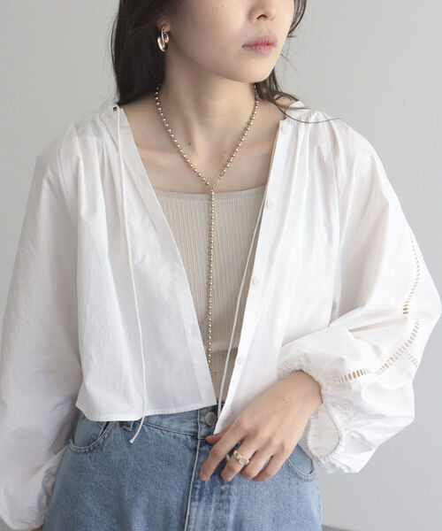 fredy emue(フレディエミュ)の「【fredyemueフレディエミュ】レースボリュームボレロシャツ(シャツ/ブラウス・レディース・ブラック/オフホワイト・38)」の19枚目の写真