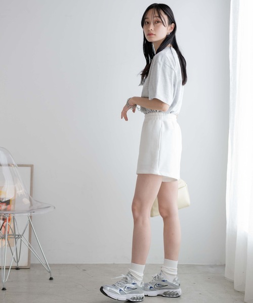 WEGO（ウィゴー）の「WEGO/スウェットイージーショーツ（スウェットパンツ・レディース・ブラック/杢グレー/ホワイト/グリーン・FREE）」の15枚目の写真