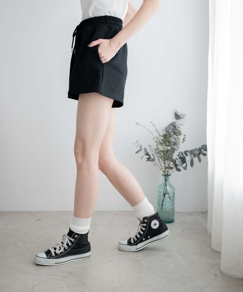 WEGO（ウィゴー）の「WEGO/スウェットイージーショーツ（スウェットパンツ・レディース・ブラック/杢グレー/ホワイト/グリーン・FREE）」の20枚目の写真