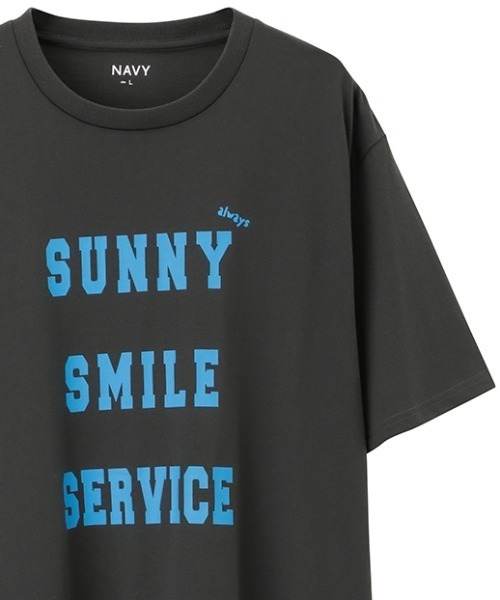 NAVY(ネイビー)の「ロゴプリント半袖Tシャツ(Tシャツ/カットソー・メンズ・ライトカーキ/チャコール/ホワイト系1/グレー系1/ブラック/ホワイト/ネイビー/グレー・M/L/XL)」の6枚目の写真