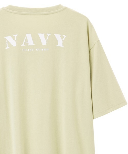 NAVY(ネイビー)の「ロゴプリント半袖Tシャツ(Tシャツ/カットソー・メンズ・ライトカーキ/チャコール/ホワイト系1/グレー系1/ブラック/ホワイト/ネイビー/グレー・M/L/XL)」の7枚目の写真