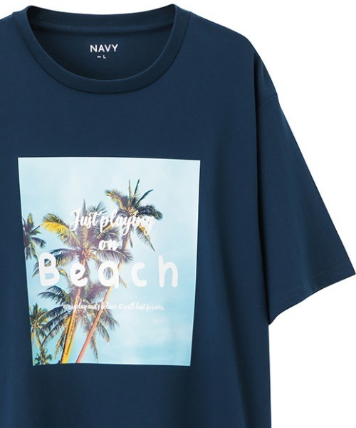NAVY(ネイビー)の「ロゴプリント半袖Tシャツ(Tシャツ/カットソー・メンズ・ライトカーキ/チャコール/ホワイト系1/グレー系1/ブラック/ホワイト/ネイビー/グレー・M/L/XL)」の8枚目の写真