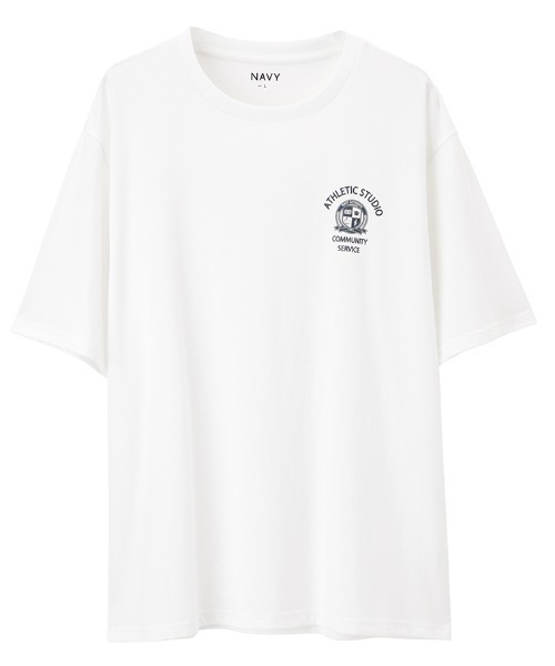 NAVY(ネイビー)の「ロゴプリント半袖Tシャツ(Tシャツ/カットソー・メンズ・ライトカーキ/チャコール/ホワイト系1/グレー系1/ブラック/ホワイト/ネイビー/グレー・M/L/XL)」の19枚目の写真