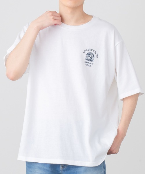 NAVY(ネイビー)の「ロゴプリント半袖Tシャツ(Tシャツ/カットソー・メンズ・ライトカーキ/チャコール/ホワイト系1/グレー系1/ブラック/ホワイト/ネイビー/グレー・M/L/XL)」の16枚目の写真