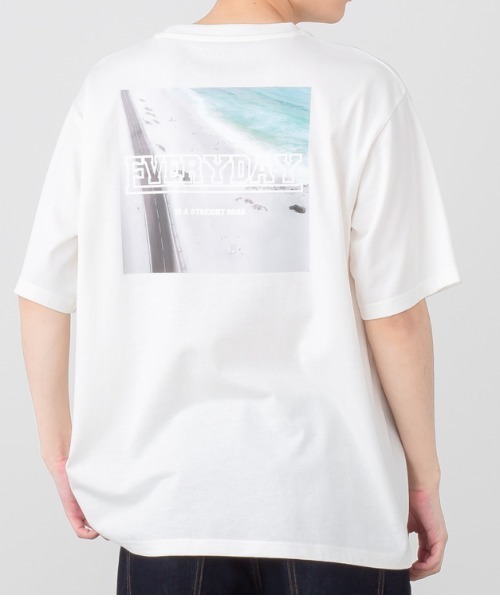 NAVY(ネイビー)の「ロゴプリント半袖Tシャツ(Tシャツ/カットソー・メンズ・ライトカーキ/チャコール/ホワイト系1/グレー系1/ブラック/ホワイト/ネイビー/グレー・M/L/XL)」の20枚目の写真