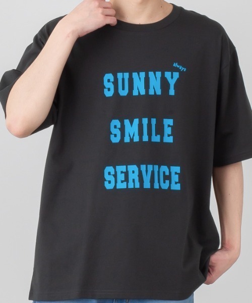 NAVY(ネイビー)の「ロゴプリント半袖Tシャツ(Tシャツ/カットソー・メンズ・ライトカーキ/チャコール/ホワイト系1/グレー系1/ブラック/ホワイト/ネイビー/グレー・M/L/XL)」の12枚目の写真