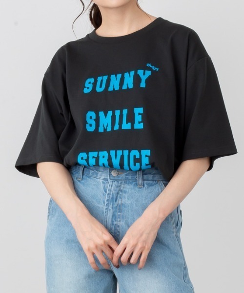 NAVY(ネイビー)の「ロゴプリント半袖Tシャツ(Tシャツ/カットソー・メンズ・ライトカーキ/チャコール/ホワイト系1/グレー系1/ブラック/ホワイト/ネイビー/グレー・M/L/XL)」の13枚目の写真