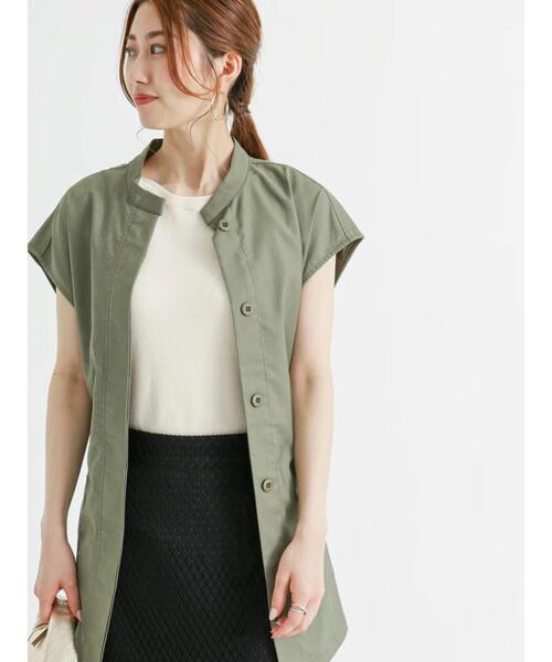 Te chichi（テチチ）の「アメリカンスリーブタンクトップ（タンクトップ・レディース・ベージュ/オフホワイト/ブラック・ﾌﾘ-）」の9枚目の写真