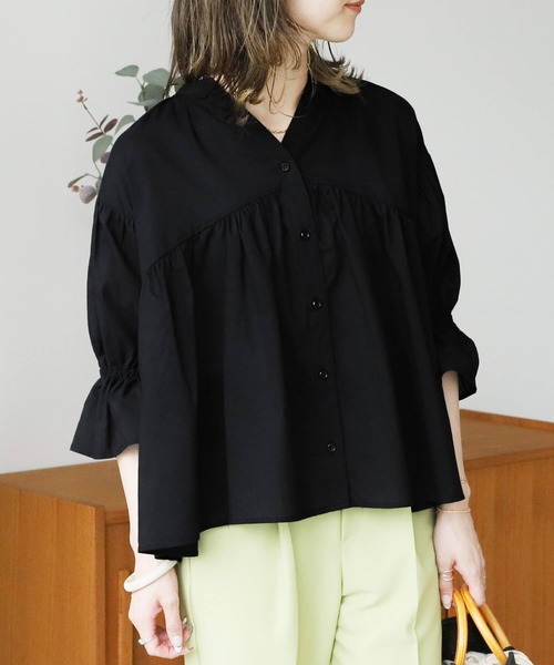 reca（レカ）の「【ZOZOTOWN限定】5分袖キャンディスリーブブラウス