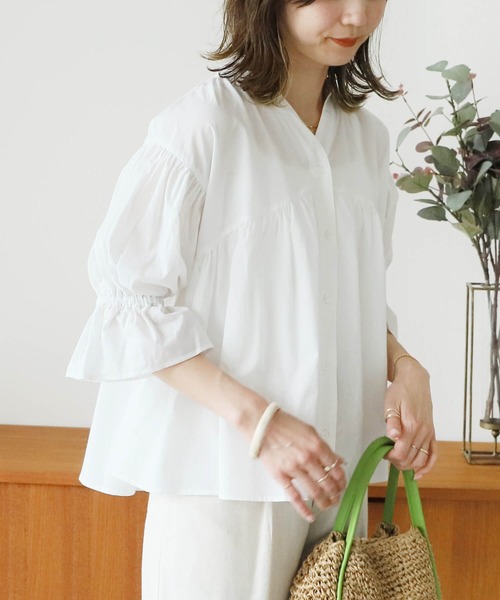 ♥️　Green Parks  袖キャンディスリーブブラウス　ライラック ♥️ Green Parks 袖キャンディスリーブブラウス ライラック Green