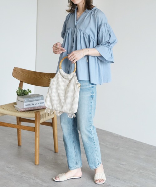 reca（レカ）の「【ZOZOTOWN限定】5分袖キャンディスリーブブラウス