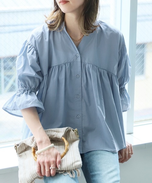 ♥️　Green Parks  袖キャンディスリーブブラウス　ライラック ♥️ Green Parks 袖キャンディスリーブブラウス ライラック