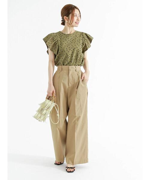 Te chichi（テチチ）の「リネン混ワイドバギーパンツ（その他パンツ・レディース・カーキ/グレー/ベージュ・F）」の6枚目の写真