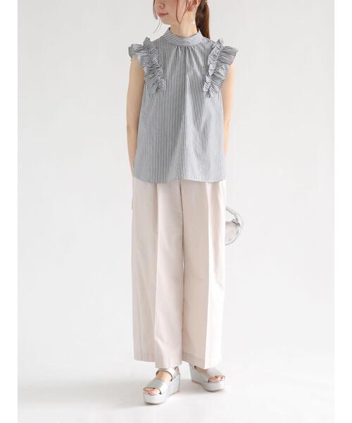 Te chichi（テチチ）の「リネン混ワイドバギーパンツ（その他パンツ・レディース・カーキ/グレー/ベージュ・F）」の10枚目の写真