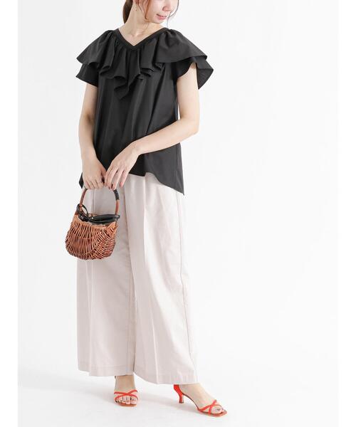 Te chichi（テチチ）の「リネン混ワイドバギーパンツ（その他パンツ・レディース・カーキ/グレー/ベージュ・F）」の13枚目の写真