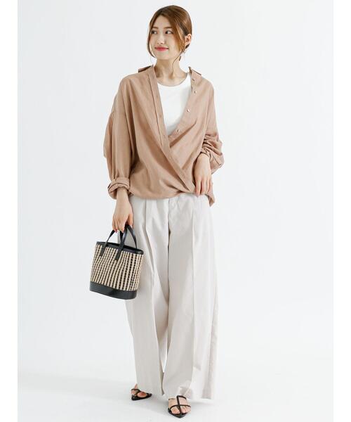 Te chichi（テチチ）の「リネン混ワイドバギーパンツ（その他パンツ・レディース・カーキ/グレー/ベージュ・F）」の17枚目の写真