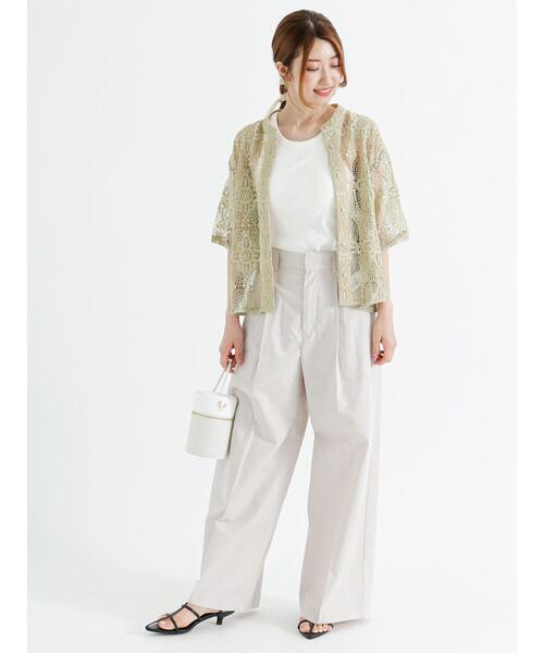 Te chichi（テチチ）の「リネン混ワイドバギーパンツ（その他パンツ・レディース・カーキ/グレー/ベージュ・F）」の18枚目の写真