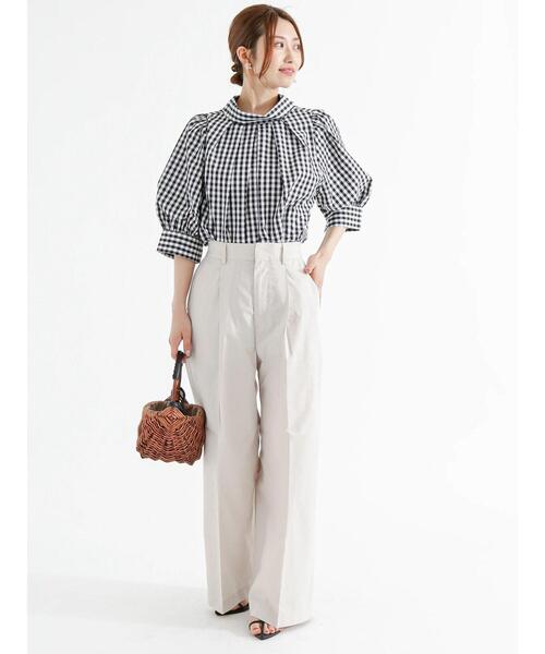 Te chichi（テチチ）の「リネン混ワイドバギーパンツ（その他パンツ・レディース・カーキ/グレー/ベージュ・F）」の19枚目の写真