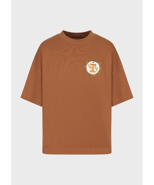 EMPORIO ARMANI(エンポリオアルマーニ)の「【エンポリオ アルマーニ】サステナブルコレクション Tシャツ オーガニックアメリカンジャージー パッチ(Tシャツ/カットソー・メンズ・オレンジ/アイボリー/モカ/ロイヤルブルー・LARGE/MEDIUM/SMALL)」の3枚目の写真