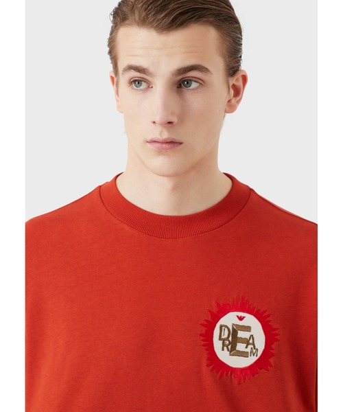 EMPORIO ARMANI(エンポリオアルマーニ)の「【エンポリオ アルマーニ】サステナブルコレクション Tシャツ オーガニックアメリカンジャージー パッチ(Tシャツ/カットソー・メンズ・オレンジ/アイボリー/モカ/ロイヤルブルー・LARGE/MEDIUM/SMALL)」の5枚目の写真