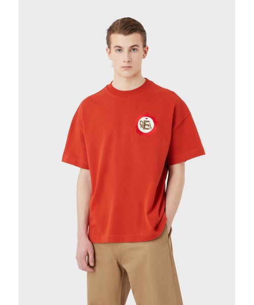 EMPORIO ARMANI(エンポリオアルマーニ)の「【エンポリオ アルマーニ】サステナブルコレクション Tシャツ オーガニックアメリカンジャージー パッチ(Tシャツ/カットソー・メンズ・オレンジ/アイボリー/モカ/ロイヤルブルー・LARGE/MEDIUM/SMALL)」の14枚目の写真