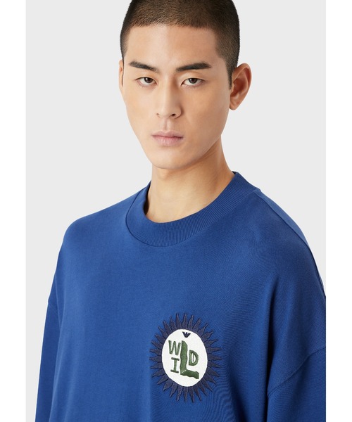 EMPORIO ARMANI(エンポリオアルマーニ)の「【エンポリオ アルマーニ】サステナブルコレクション Tシャツ オーガニックアメリカンジャージー パッチ(Tシャツ/カットソー・メンズ・オレンジ/アイボリー/モカ/ロイヤルブルー・LARGE/MEDIUM/SMALL)」の16枚目の写真