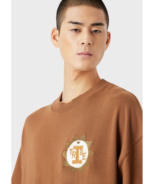 EMPORIO ARMANI(エンポリオアルマーニ)の「【エンポリオ アルマーニ】サステナブルコレクション Tシャツ オーガニックアメリカンジャージー パッチ(Tシャツ/カットソー・メンズ・オレンジ/アイボリー/モカ/ロイヤルブルー・LARGE/MEDIUM/SMALL)」の15枚目の写真