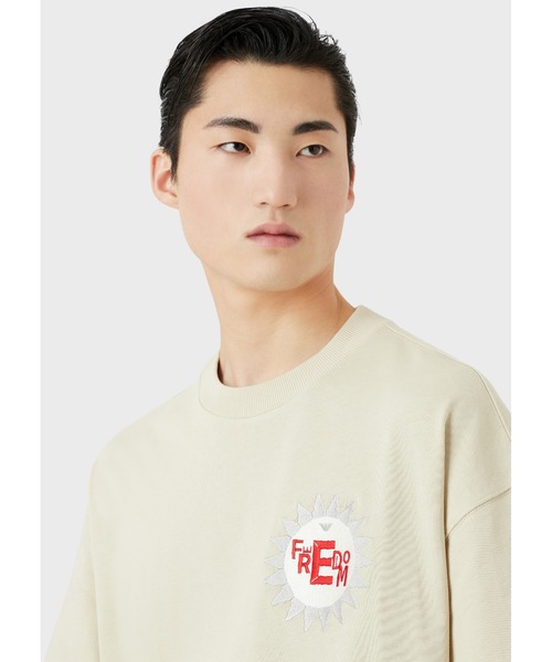 EMPORIO ARMANI(エンポリオアルマーニ)の「【エンポリオ アルマーニ】サステナブルコレクション Tシャツ オーガニックアメリカンジャージー パッチ(Tシャツ/カットソー・メンズ・オレンジ/アイボリー/モカ/ロイヤルブルー・LARGE/MEDIUM/SMALL)」の11枚目の写真