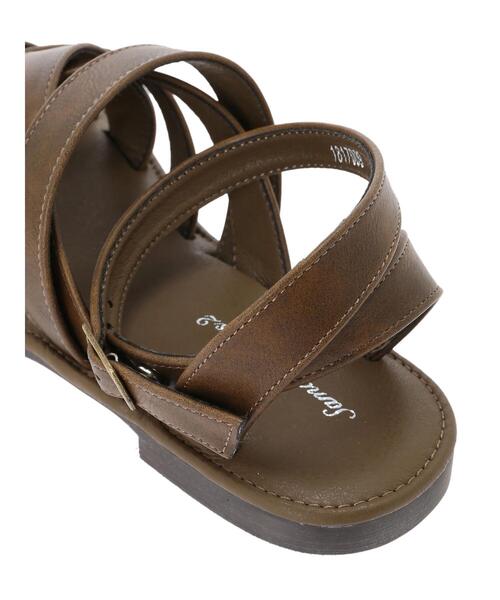 Samansa Mos2（サマンサ モスモス）の「オブリークトゥクロスサンダル（サンダル・レディース・ブラウン/ブラック・L/M）」の9枚目の写真