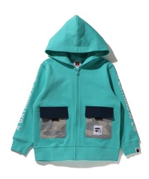 1ST CAMO MESH POCKET ZIP HOODIE K