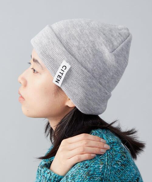 CITEN（シテン）の「＜CITEN＞ロゴ ビーニー ニットキャップ（ニットキャップ/ビーニー・レディース・イエロー/レッド/ライトグレー/ブラック・FREE）」の5枚目の写真