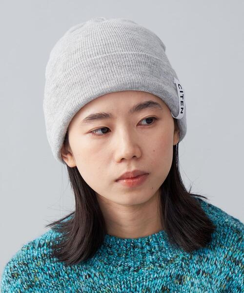 CITEN（シテン）の「＜CITEN＞ロゴ ビーニー ニットキャップ（ニットキャップ/ビーニー・レディース・イエロー/レッド/ライトグレー/ブラック・FREE）」の6枚目の写真