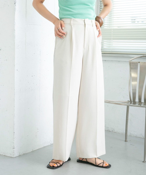 KBF（ケイビーエフ）の「サイドステッチラインパンツ（その他パンツ・レディース・グレー系その他/アイボリー/チャコールグレー・ONE）」の4枚目の写真