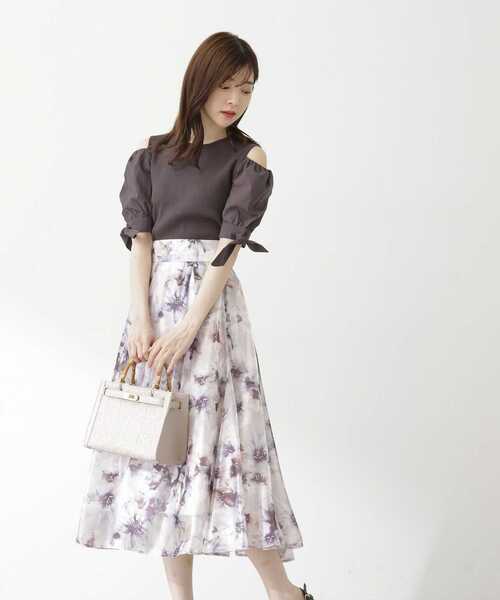 PROPORTION BODY DRESSING（プロポーションボディドレッシング）の「肩あきリボンニット / 1213270701（ニット/セーター・レディース・オフホワイト/グレー/ダークグレー・FREE）」の13枚目の写真