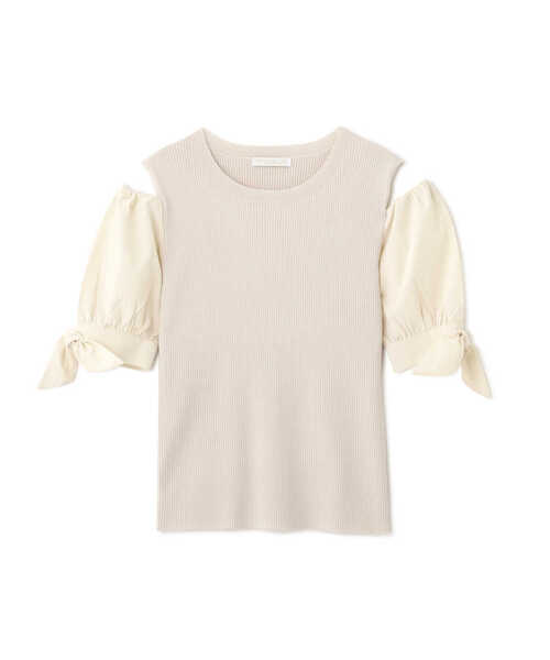 PROPORTION BODY DRESSING（プロポーションボディドレッシング）の「肩あきリボンニット / 1213270701（ニット/セーター・レディース・オフホワイト/グレー/ダークグレー・FREE）」の7枚目の写真