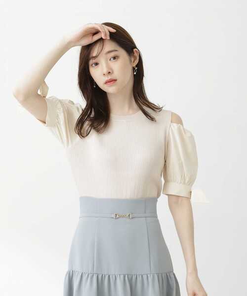 PROPORTION BODY DRESSING（プロポーションボディドレッシング）の「肩あきリボンニット / 1213270701（ニット/セーター・レディース・オフホワイト/グレー/ダークグレー・FREE）」の5枚目の写真