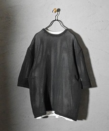 メッシュニット × 天竺アンサンブル レディース メンズ