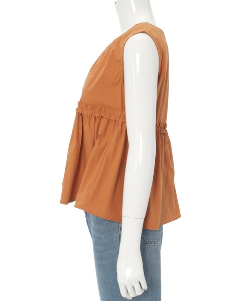 fifth（フィフス）の「フリル切り替えペプラムブラウス（シャツ/ブラウス・レディース・ホワイト/オレンジ・M）」の6枚目の写真