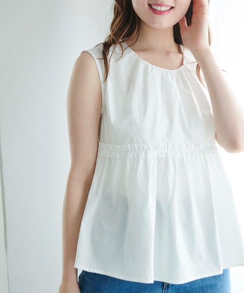 fifth（フィフス）の「フリル切り替えペプラムブラウス（シャツ/ブラウス・レディース・ホワイト/オレンジ・M）」の20枚目の写真