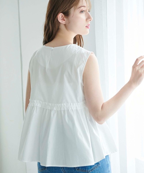 fifth（フィフス）の「フリル切り替えペプラムブラウス（シャツ/ブラウス・レディース・ホワイト/オレンジ・M）」の18枚目の写真