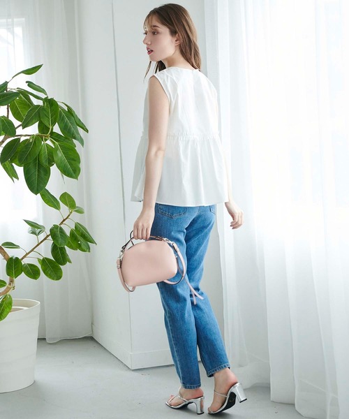 fifth（フィフス）の「フリル切り替えペプラムブラウス（シャツ/ブラウス・レディース・ホワイト/オレンジ・M）」の11枚目の写真